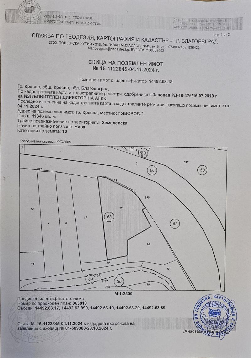 Продава Земеделска земя област Благоевград , гр. Кресна , ЯВОРОВ-2, 11346 дка | 99777254 — Imoti.com Продава Земеделска земя област Благоевград , гр. Кресна , ЯВОРОВ-2, 11346 дка | 99777254