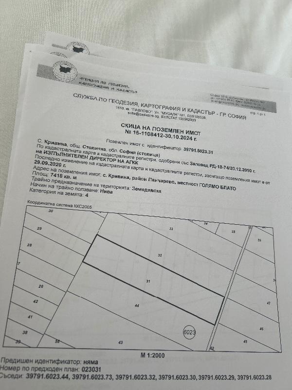 Продава  Земеделска земя област София , с. Кривина , 7418 дка | 38233416